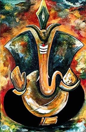 TULIP N TURTLE Ganesha DIY Acrylic Paint by Number Kit for Adults Kids Beginner Number Painting kit DIY Canvas Painting by Number Wall Decoration DIY Painting kit for Adults