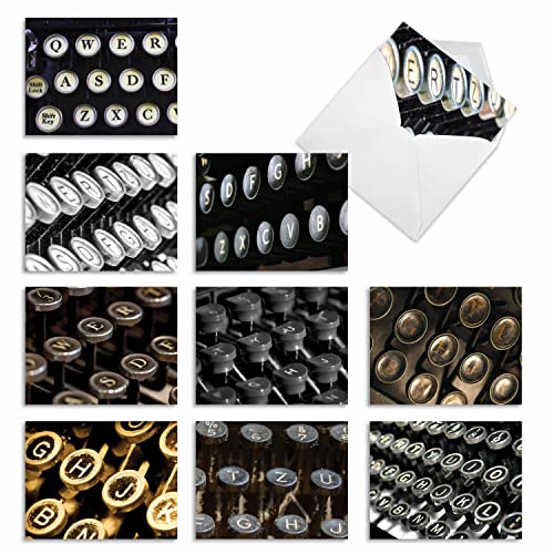 The Best Card Company - 10 Fun Cards for All Occasions for Men and Women (4 x 5.12 Inch) - Boxed Assorted Notecard Set, Blank Inside - Just My Type M2029