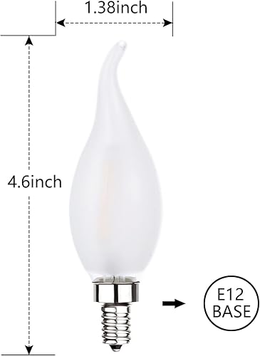 Miniatura 3 de Bombillas LED para candelabros equivalentes a 25 W, 4000 K, blanco neutro E12, bombilla LED esmerilada regulable, bombilla Edison vintage, punta de