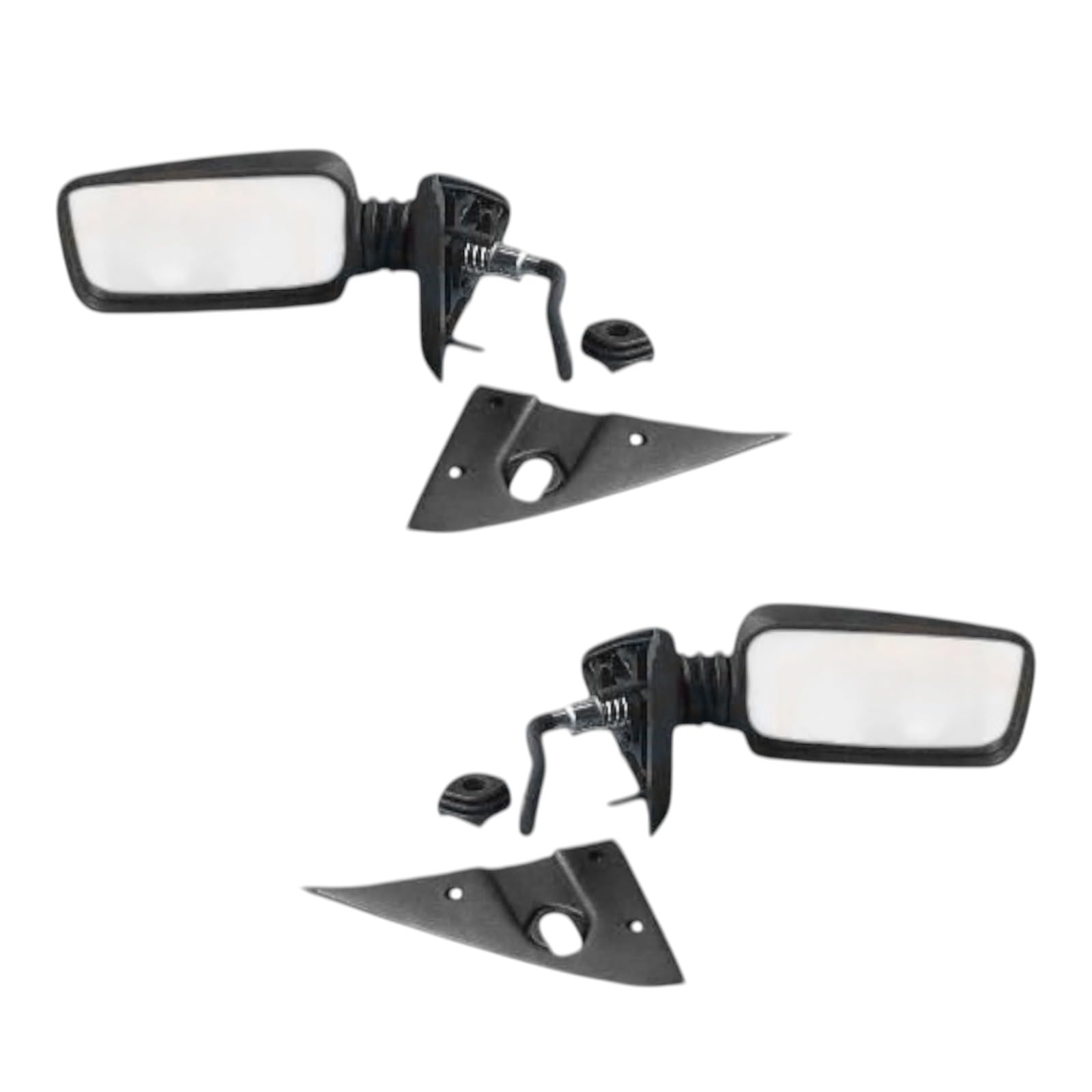 Set 2 Specchietti Retrovisori Adatto per PANDA 141 dal 1980 al 2003 NERO Regolazione Manuale con Leva (Coppia - Destro+Sinistro)