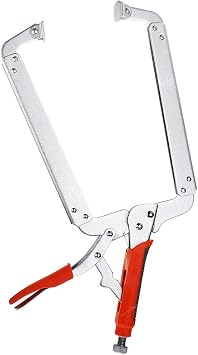 Massca Locking C-Clamp | Portable Table & Tool Vise Grip | Heavy Duty C-Clamps with Swivel Pads | Made from Strong High-Grade Carbon Steel for Home, Workshop & Welding Use | 18 Inch