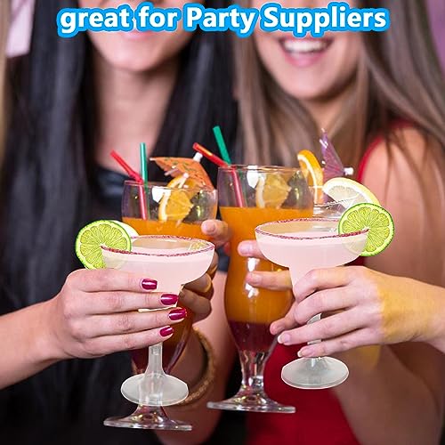 APACALI 60 PCS Plastic Margarita Glasses, 5oz Disposable Margarita Glasses Clear Cocktail Plastic Cups, 2-Piece Margarita Cups Disposable for Parties, Weddings, Clear Punch Cups, 150ML by APACALI - Image 4