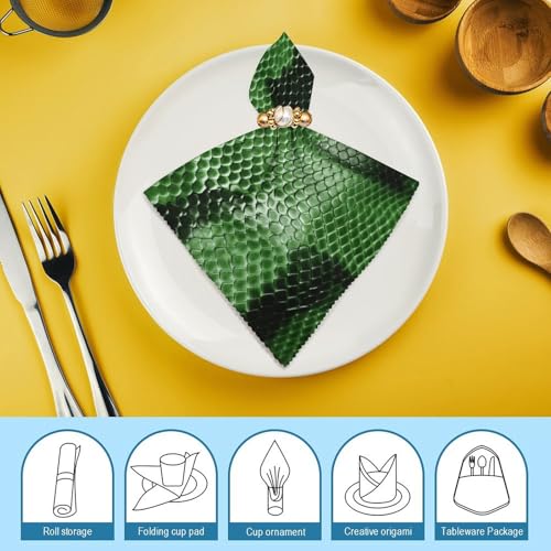 Servilletas de Tela Cuadradas Estilo Verde 18.7 in Paquete x2 miniatura 7