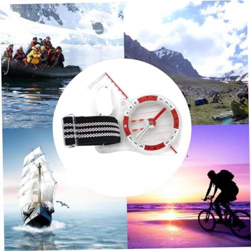 Brújula de orientación para entrenamiento de montaña con regla de mapa milimetrada 2