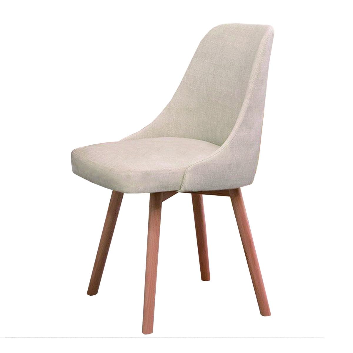 Chaises de salle à manger modernes en velours rembourrées avec dossier haut et pieds en bois