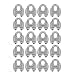 Accessbuy 20pcs M4 5/32 Inch Stainless Steel Wire Rope Cable Clamp Clips 4mm Wire Rope Cable Faster U Bolt Saddle