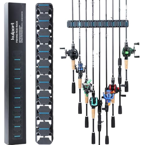 Fishing Rod Holder, Wall-Mounted Fishing Rod Rack, Vertical Fishi...