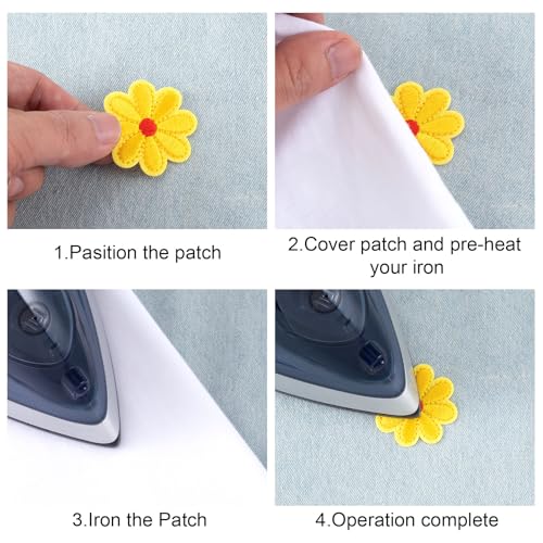 Pagow QL4573T9 8 Pcs Flower Iron On Patches thumb #2
