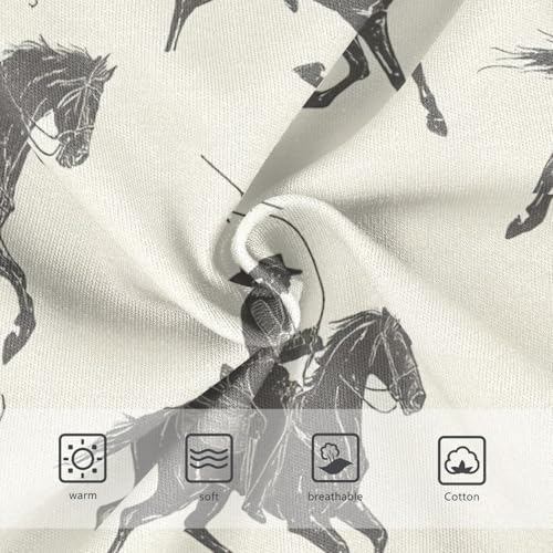 Cowboy Western Horseback Beige Toddler Underwear Custom 2t Cotton Panties Little Girl Aesthetic Kids Undies Briefs3