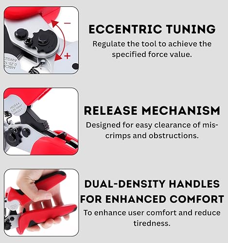 Image of G-ENERGY 1200PCS Wire Ferrule Crimping Tool Kit with HSC8 6-4A Self-Adjusting Ratchet Crimper | AWG 23-7 (0.25-10mm) Insulated Copper Bootlace Ferrule Connectors for Electrical Wiring & Control Panel
