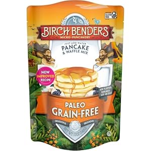 Paleo Pancake & Waffle Mix by Birch Benders, Kosher, Gluten-free, 12 oz Bag