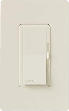Lutron Diva LED + باهتة لمصابيح LED قابلة للتخفيت ، ومسببات الهالوجين والاندسجة مع لوحة جدارية | 150 واط / قطب واحد أو 3-طريق | DVWCL-153PH-LA | لوز خفيف