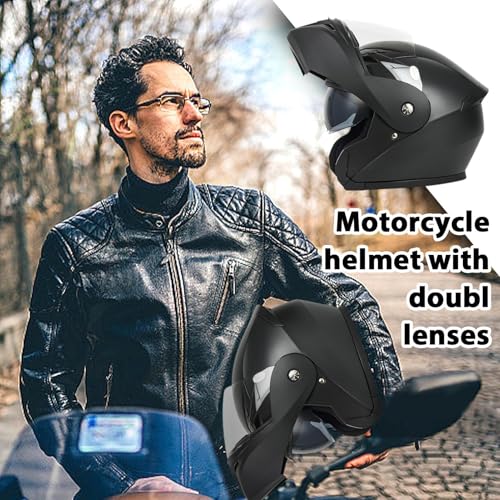 Couvre-Chef de Moto Anti-Froid et Buée à Double Visière Intégrée