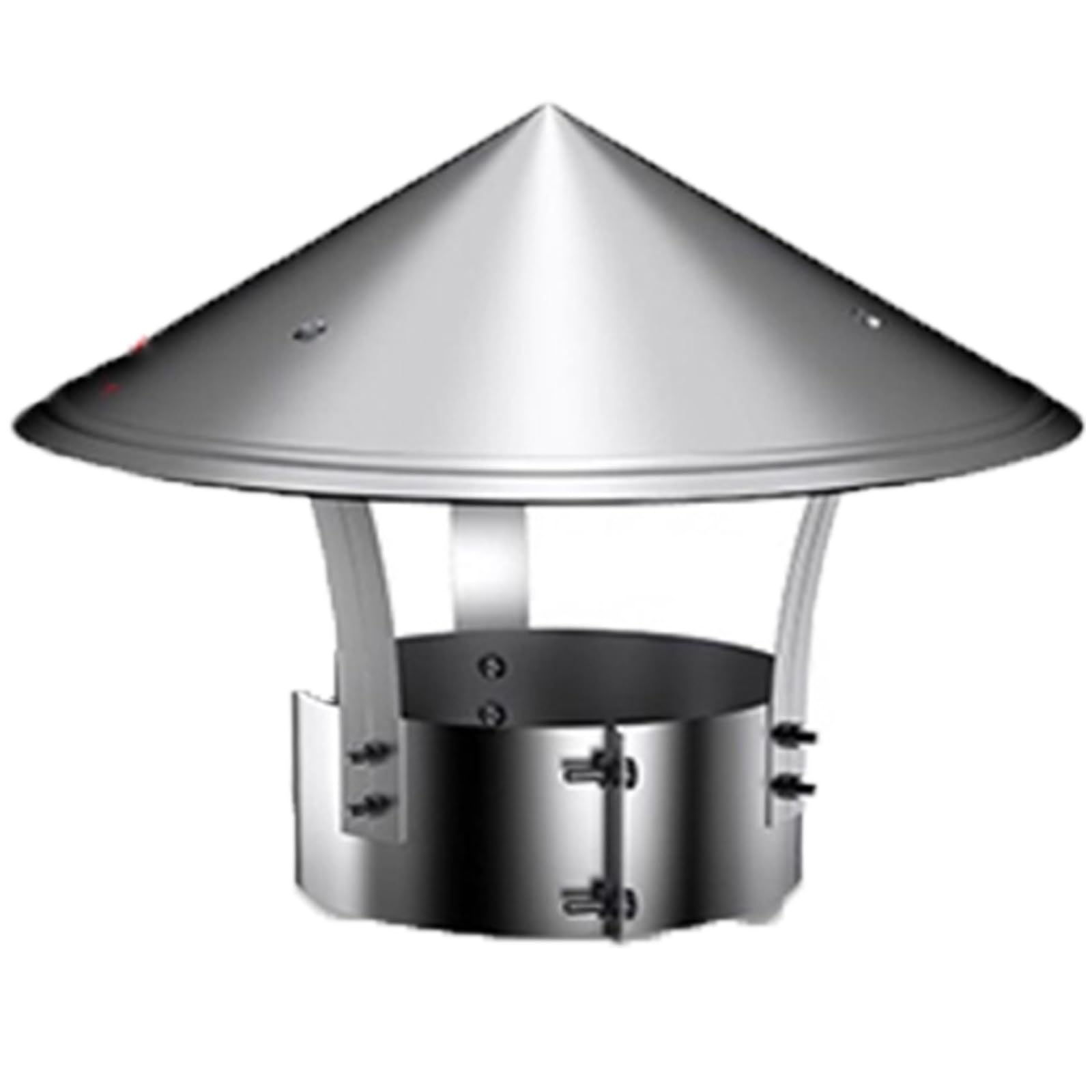 inless - Cappuccio per canna fumaria in acciaio, 80-140 mm, per esterni, impermeabile, protezione efficiente