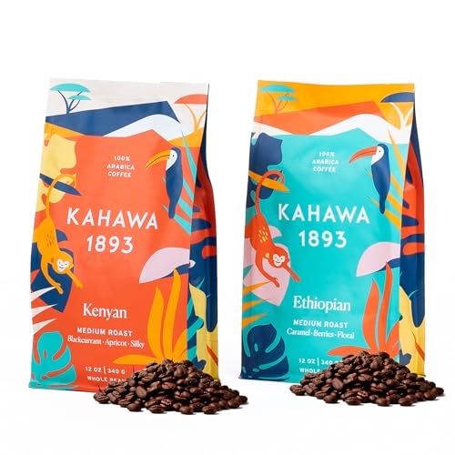 Kahawa 1893 Whole Bean Coffee Bundle, Kenyan & Ethiopian