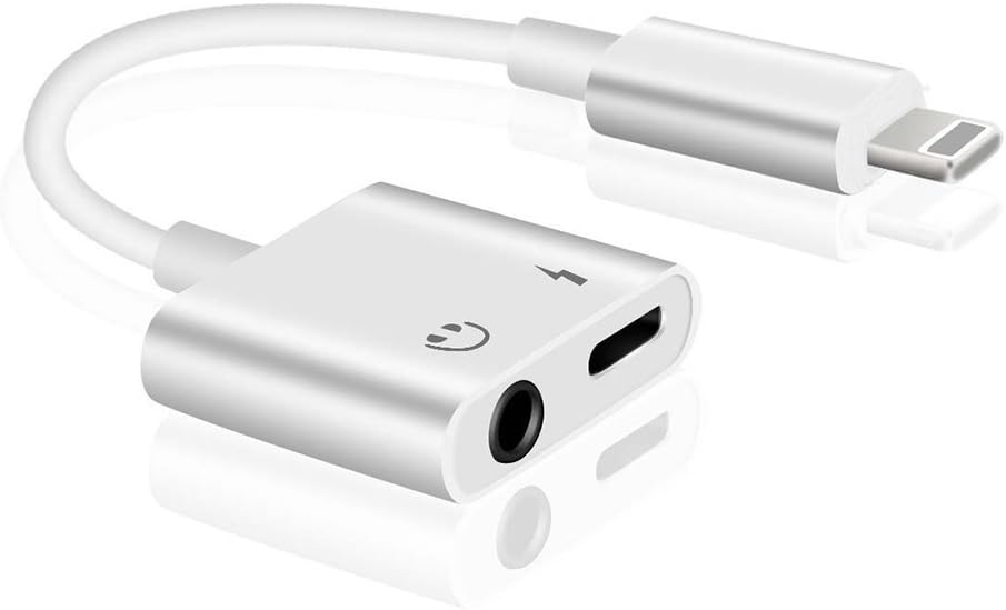 iPhone 7 8 X Splitter Dual Lightning Adapter (White)