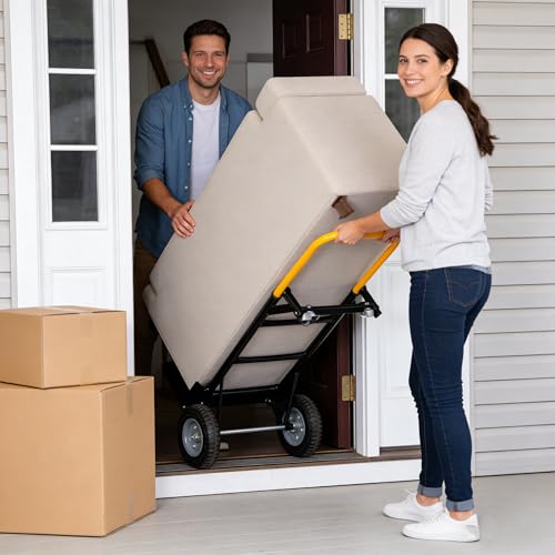 Carretilla de mano con ruedas giratorias y capacidad 330 lb miniatura 4