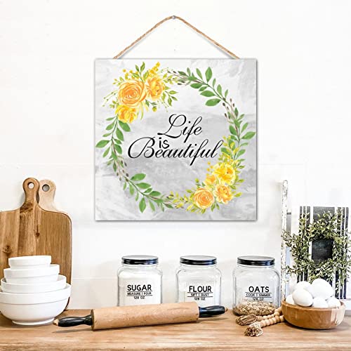 Décoration murale d'intérieur rustique 30x30 cm pour salon et maison