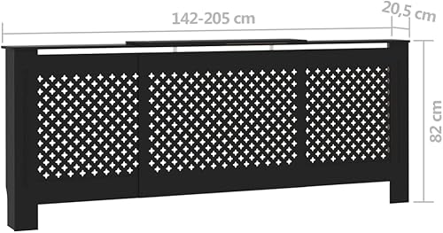 Miniatura 138 de 2 piezas de MDF para el hogar, calentador de sala de estar, soporte lateral para calefacción, cubierta de radiador, estante de gabinete de