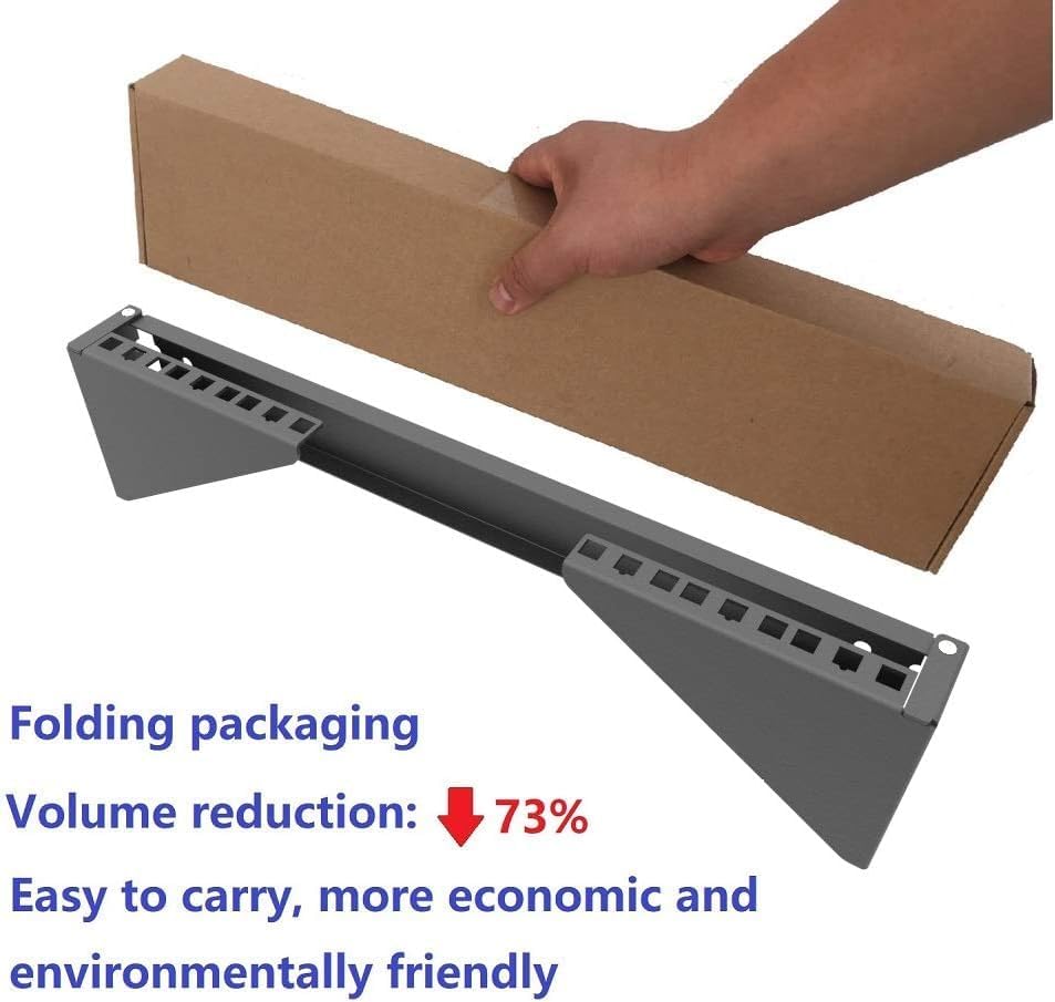 JINGCHENGMEI 2 Pack of 3U Vertical Wall Mount Rack and Foldable Patch Panel Bracket for 19" Rack Mount Network and Server Equipment (2) - Image 6