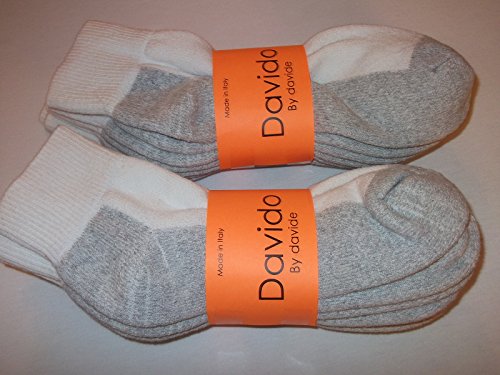 Davido Mens socks ankle/quarter made in Italy 100% cotton 8 pair2
