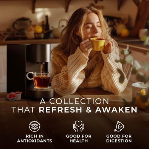 Image of Gya Tea Co Mid-Day Refresh Tea Pods Variety Pack - 4 Flavors Tea K Cups for Keurig (24 ct) - Ceylon, Lemon, Oolong & Earl Grey Keurig Tea Pods for K-Cup Brewing - K Cup Tea Pods for Keurig Tea Gifts