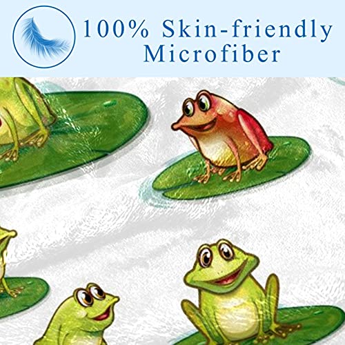 Couverture grenouille 150x100 cm plaid lit et canapé en microfibre douce - 4