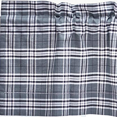 C&F Home Max Plaid Gray Valance Set Of 2 Checkered Cotton Curtains For Window Living Dining Room Bedroom Bathroom Kitchen Valance Set Of 2 Gray #TOP2