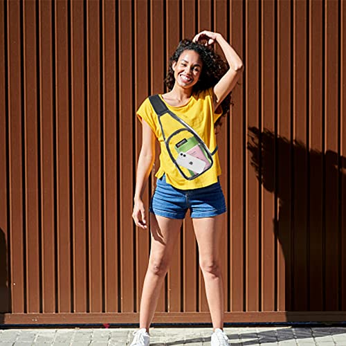 Clear Sling Bag, Stadium Approved Clear Crossbody Chest Bag For Women Men, Clear Fanny Pack Backpack For Concert,Festival And Travel #TOP1