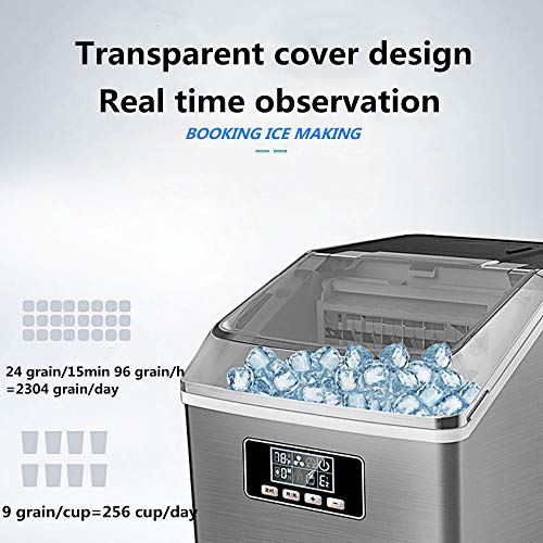 XUMI Eiswürfelmaschine, 24 Eiswürfel LCD-Eismaschine 25 kg Gewerblicher Milch Teeladen Kleine Haushaltsbar Quadratische… – Bild 4