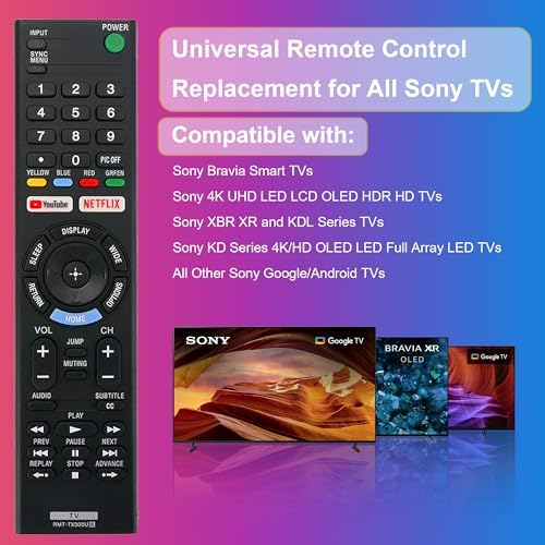 Universal Remote Control for Sony-TV-Remote Replacement Remote RMT-TX300U - 1