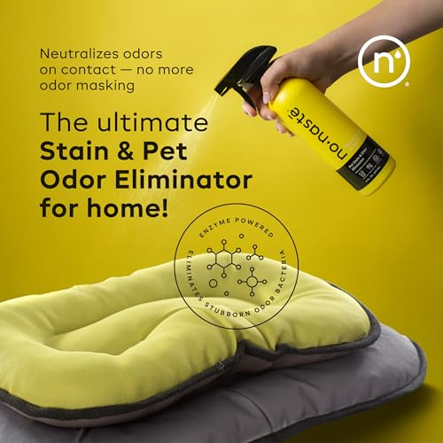 Image of Nonaste Pet Stain & Odor Eliminator Enzyme Spray, Dog & Cat, 16 oz, Pk 2 | Enzyme Cleaner Breaks Down Dog & Cat Urine, Stains & Odor on Carpets & Upholstery. Pet & Kid Safe. Light Fresh Scent.