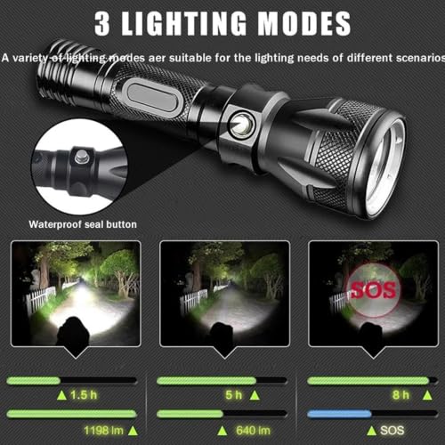 Linterna LED subacuática recargable y potente para snorkel nocturno 5