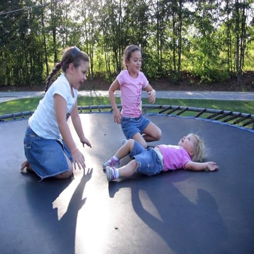 Trampoline Safety Net, Weather Resistant Breathable Replacement Enclosure Net with Adjustable Straps for 8FT 16FT Round Frame Trampolines