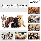 2 Stücke Welpen Edelstahl Hundenapf - LEACOOLKEY Hundefutter Wasserschale Langsam fütternde Entwöhnungsschüssel für Kleine Hunde Katzen Haustiere