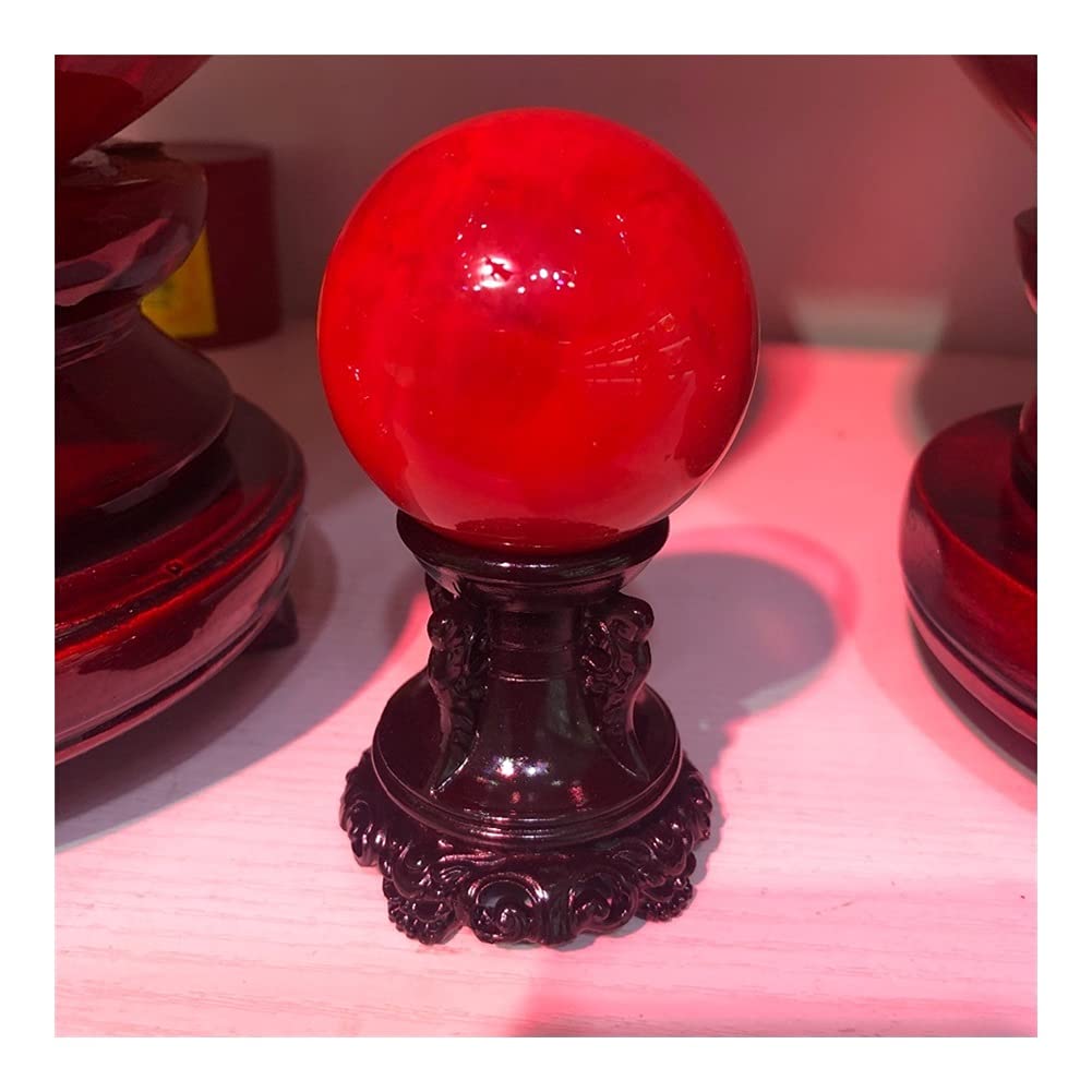 Geschmolzener Stein, wunderschöner roter Quarzstein, magische Kugel, Phototherapie, Heimdekorationssteine ERTEYIN (Size : One Size)