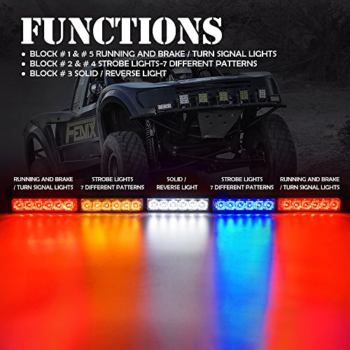 Xprite Upgraded 30" Offroad Rear Chase Led Strobe Light Bars W/Running Turn Signal Brake Reverse Light For Utv, Atv, Polaris Rzr Xp 1000, Side By Sides, 4X4, Trophy Truck - Rz Series Rywbr #TOP1