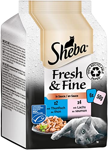 Sheba Kitten Frischebeutel – 12x85 G, Gemischte Sauce, Getreidefrei, Für Kätzchen