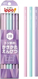 トンボ鉛筆 かきかた鉛筆 ippo! プレーン 2B パープル 1ダース KB-KPB01-2B