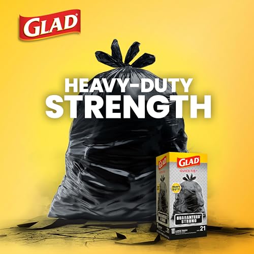 Glad Trash Bags, Strong Quick-Tie Large Garbage Bags - 30 Gallon - 21 Count (Package May Vary) - image 2