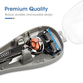 Nincha Manual Razor Travel Case Portable Plastic Manual Razor Trimmer Protector Grey