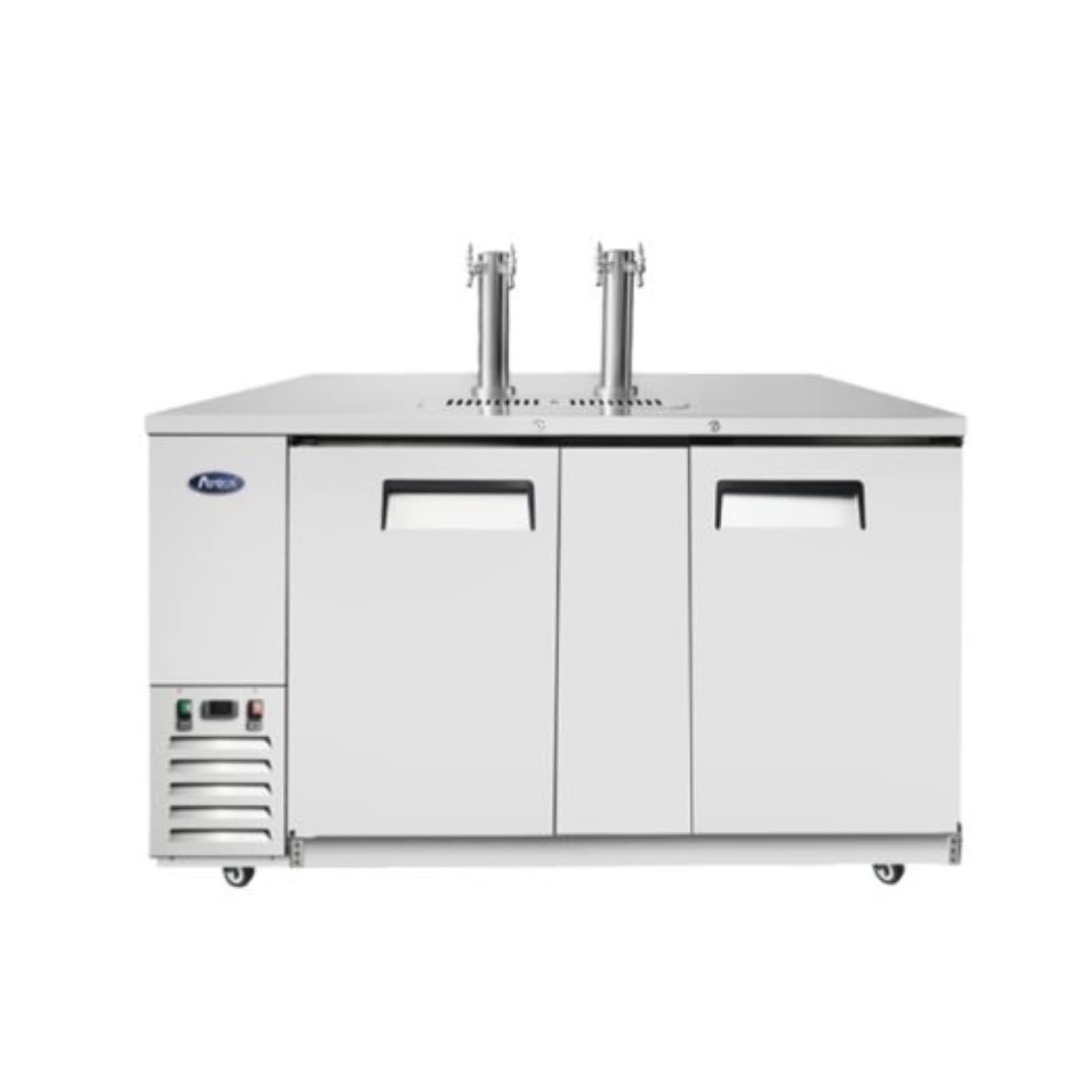 Commercial Beer Keg Cooler Kegerators 2 Doors by Atosa – 68W28D42H, 21.0 cubic_feet, Stainless Steel, Model MKC68GR
