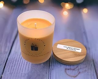 Sweet Orange and Sriracha Scented Single Wick Candle #173 (Small 7 Oz Black Jar w/Logo, Steelblue)