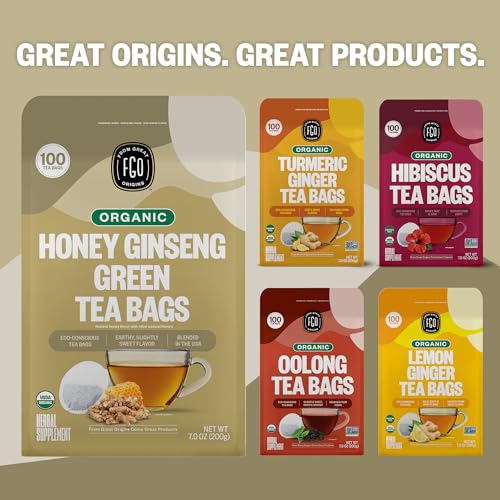 Fgo FGO-HGIN-TEAB-100 Organic Honey Ginseng Green Tea thumb #6