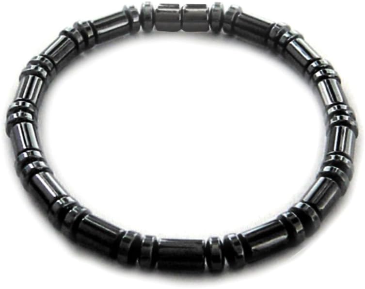 Accents Kingdom Men's Magnetic Hematite Cylindrical Bead Bracelet
