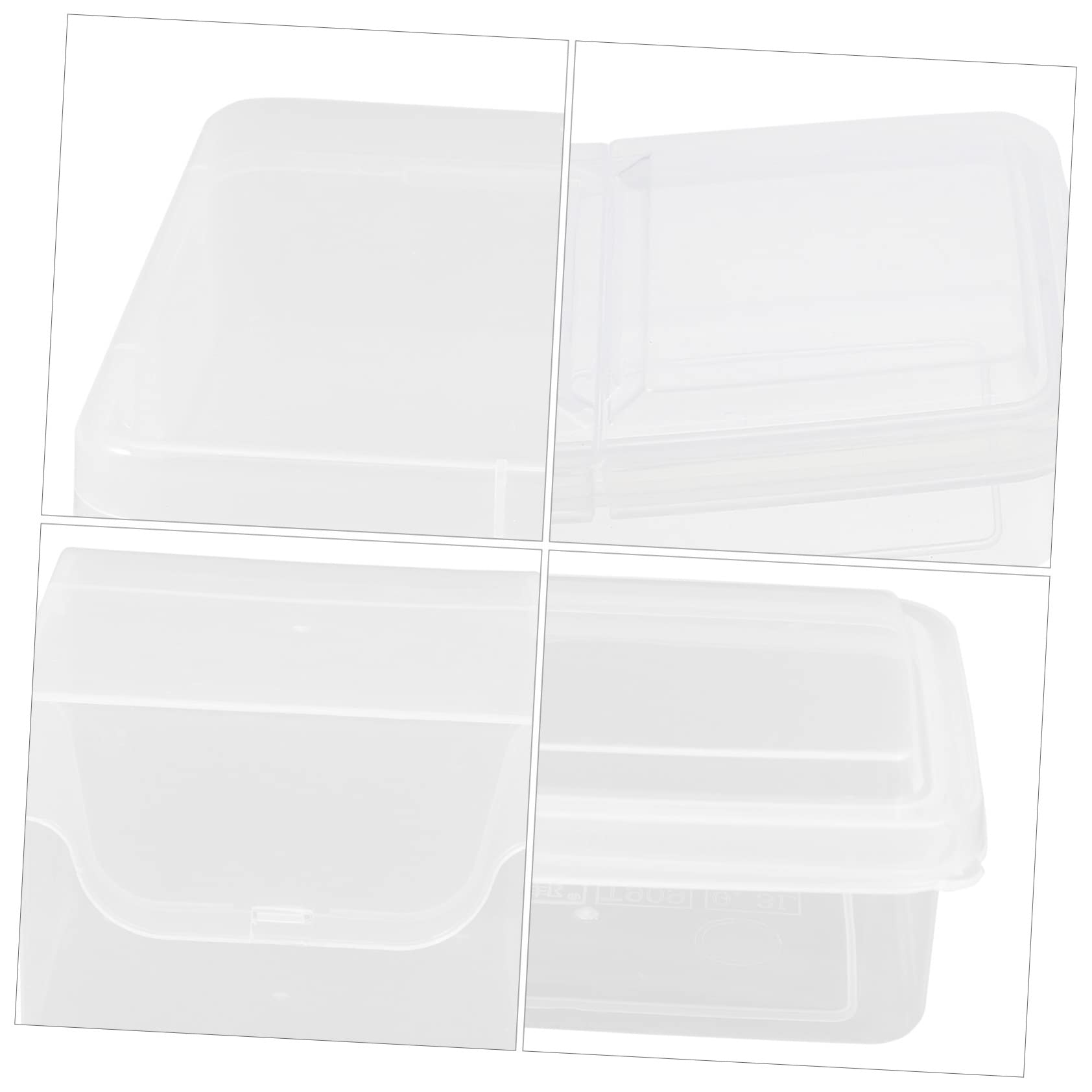 LALAFINA 2sets Craft Organizer Storage Boxes for Organizing Hard Card Protectors Smooth Surface for Card Storage 3pcs*2