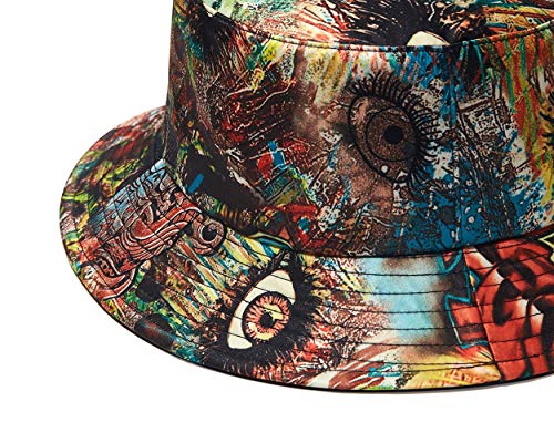 Image of Quanhaigou Bucket Hat for Men Women,Packable Reversible Printed Sun Hats,Fisherman Outdoor Summer Travel Hiking Beach Caps