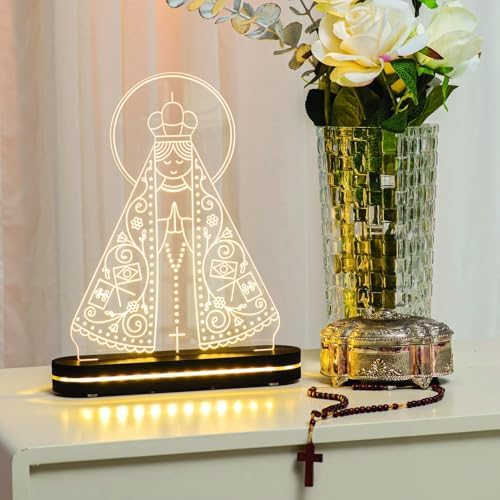 Luminária 3d Led Nossa Senhora Aparecida 30cm