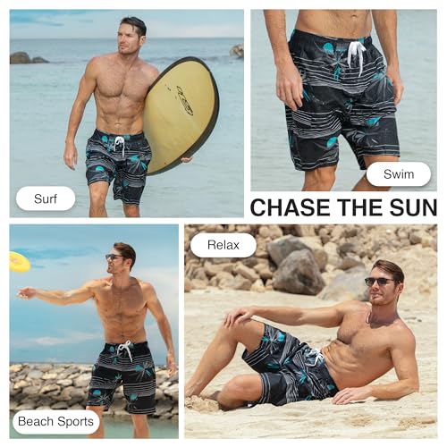 Image of Kanu Surf Men's Big Viper Extended Size Stripe Swim Trunk