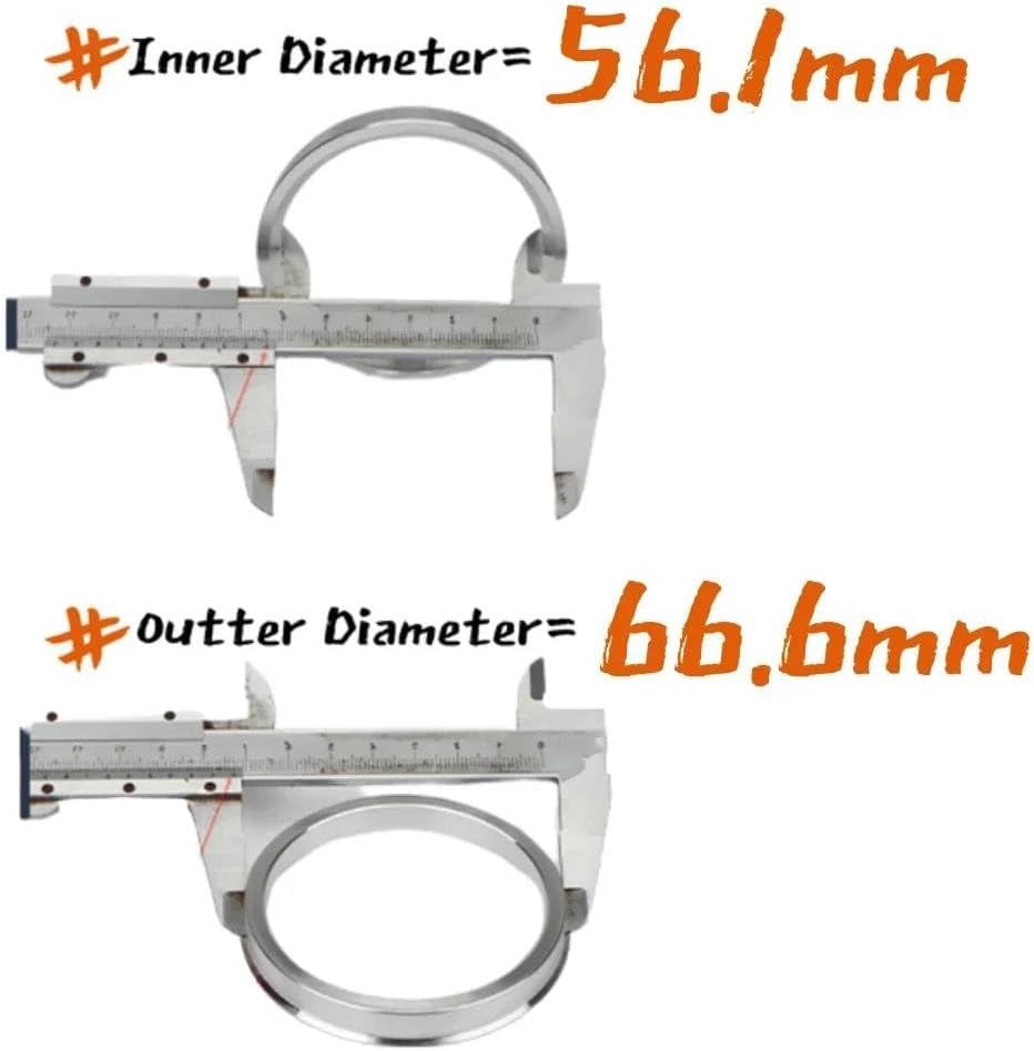 Aluminum Alloy Hub Centric Rings 66.6-56.1 Wheel Center Hub Ring Bore Spacer Auto Accessories Wheel Spacers